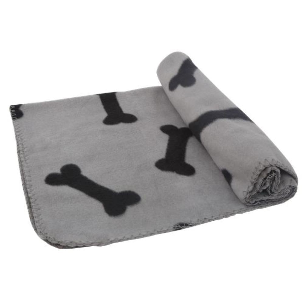 Printed pet blanket / gray