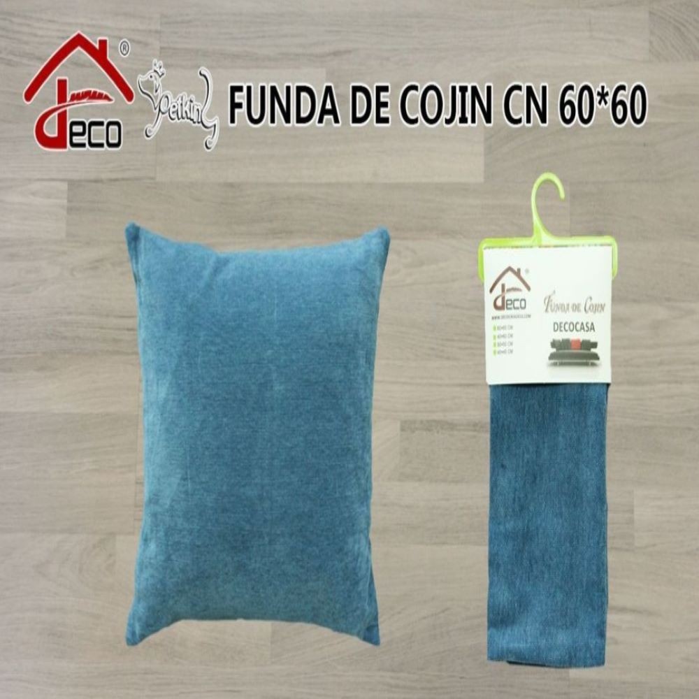 FUNDA COJÍN- AZUL 60X60