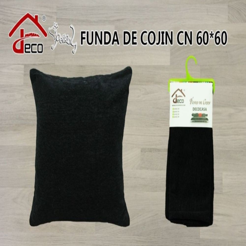 CUSHION COVER-BLACK 60X60