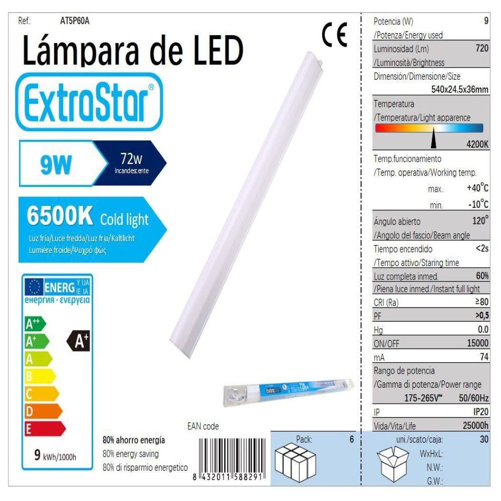 LÁMPARA LED 9W