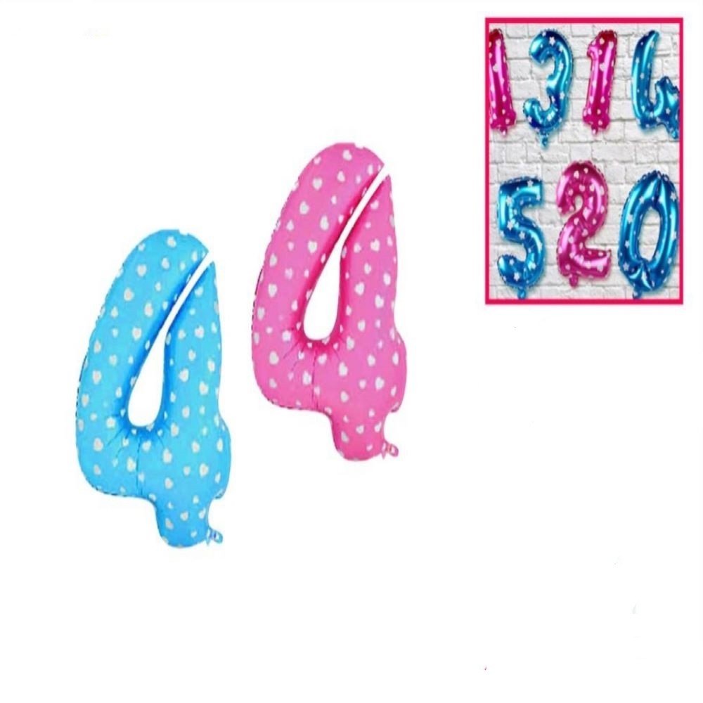 GLOBO FOIL "4" ESTAMPADO