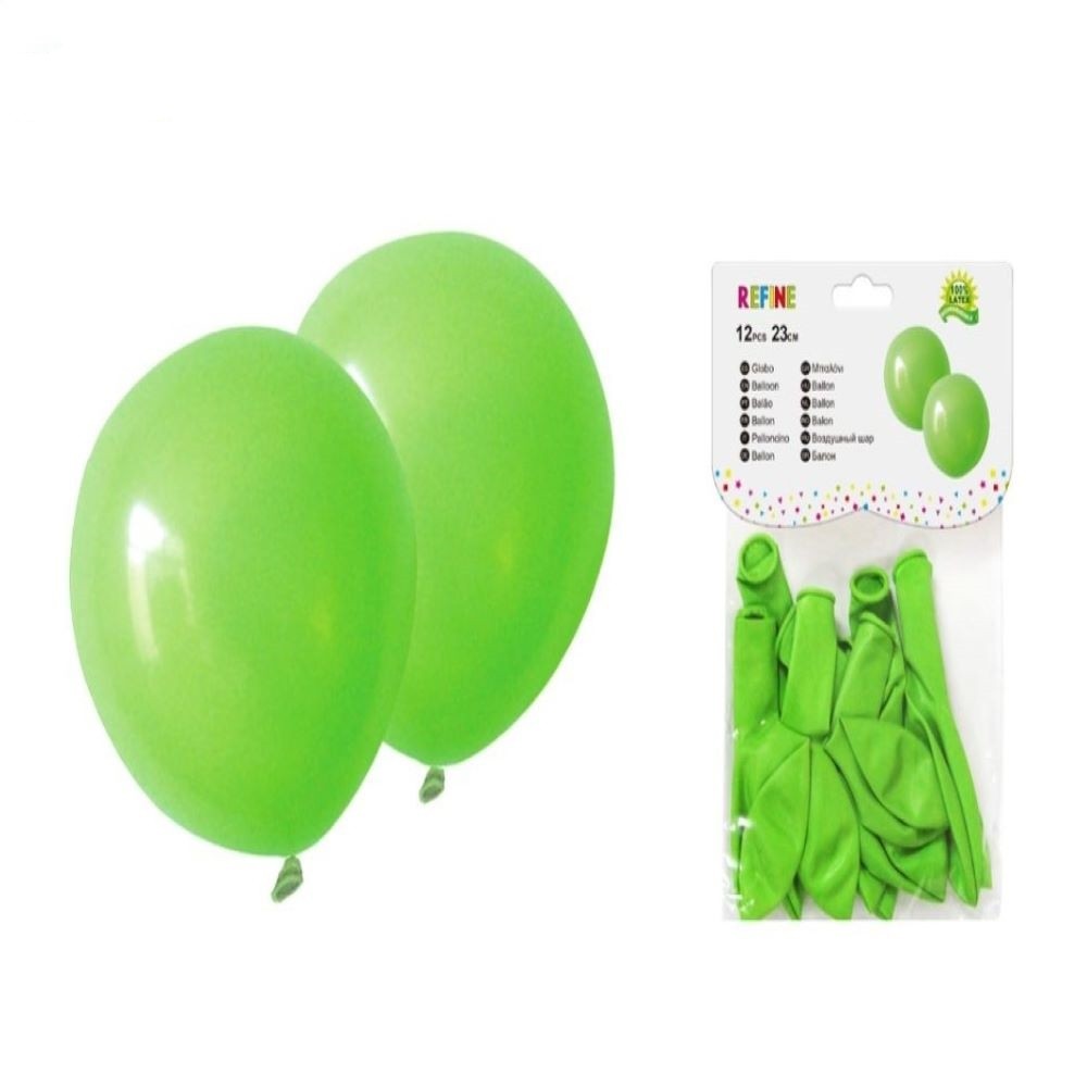 P12 PASTEL GREEN BALLOONS