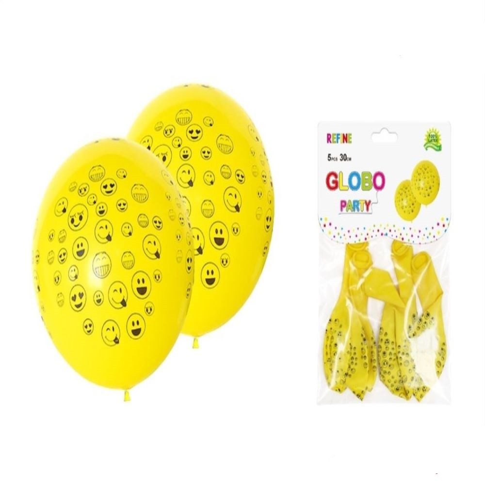 5PCS GLOBO EMOTICONOS