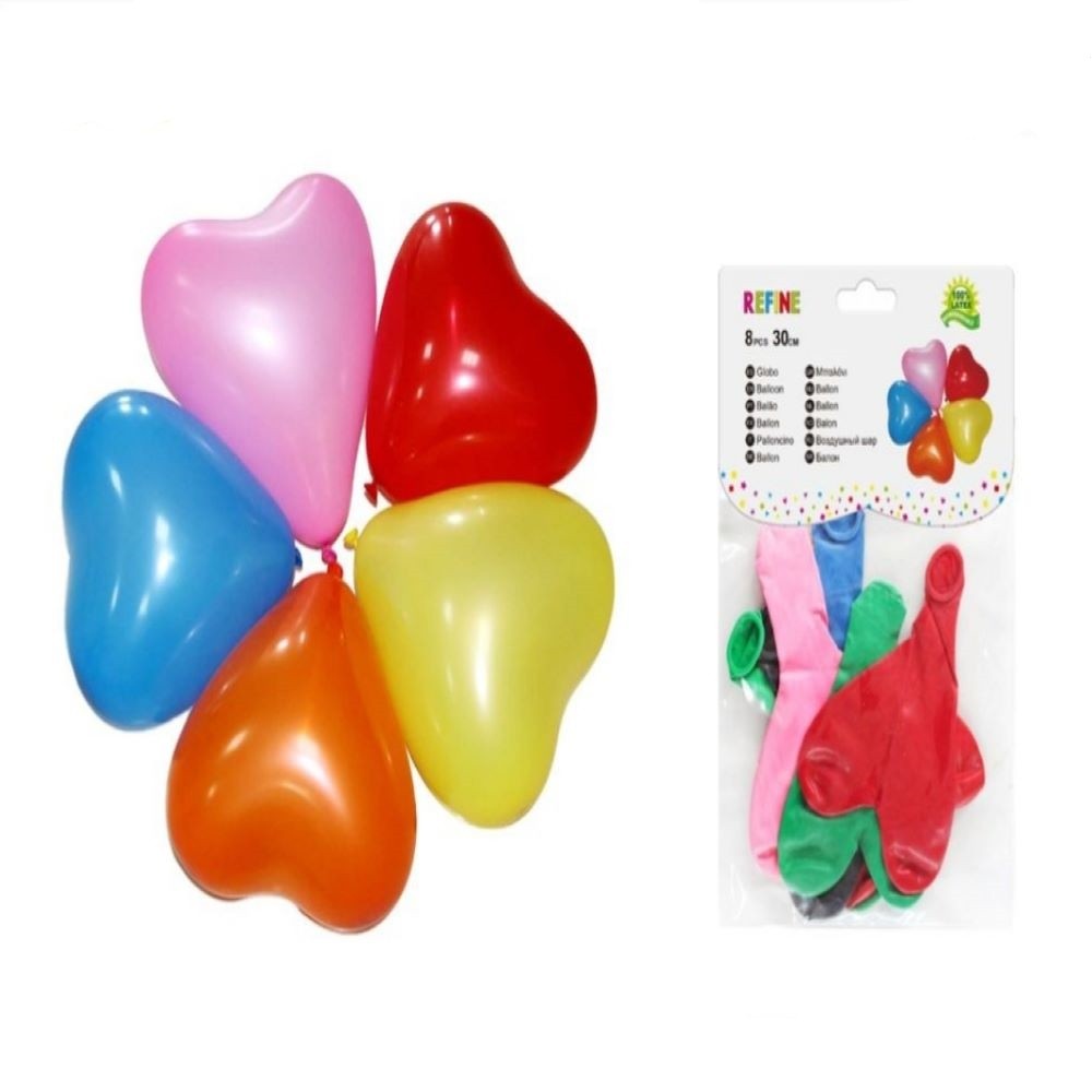 8PCS GLOBOS CORAZÓN