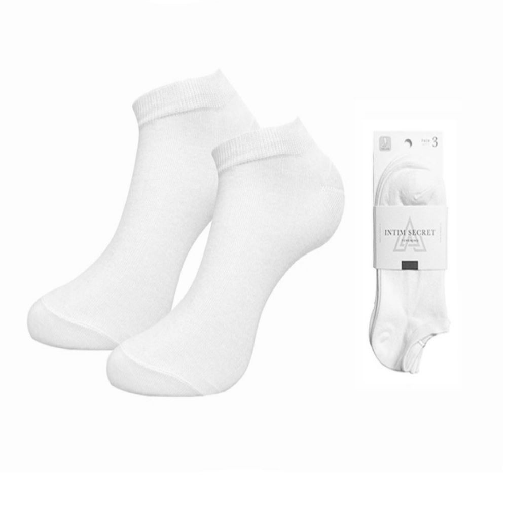 3P WHITE SHORT SOCKS