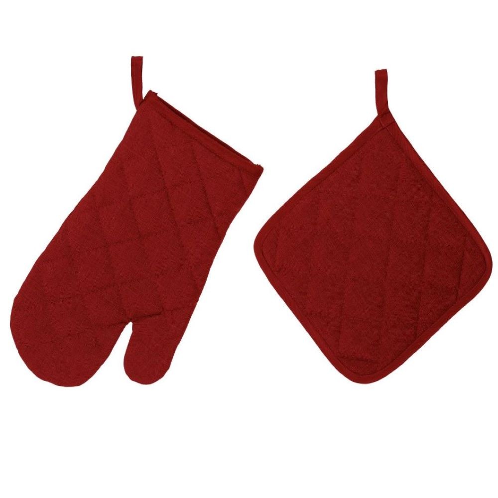 MITTEN SET-RED