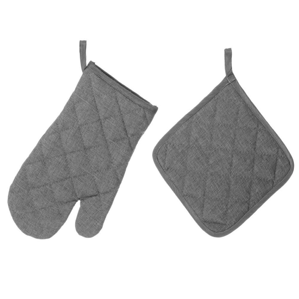 MITTEN SET-GRAY