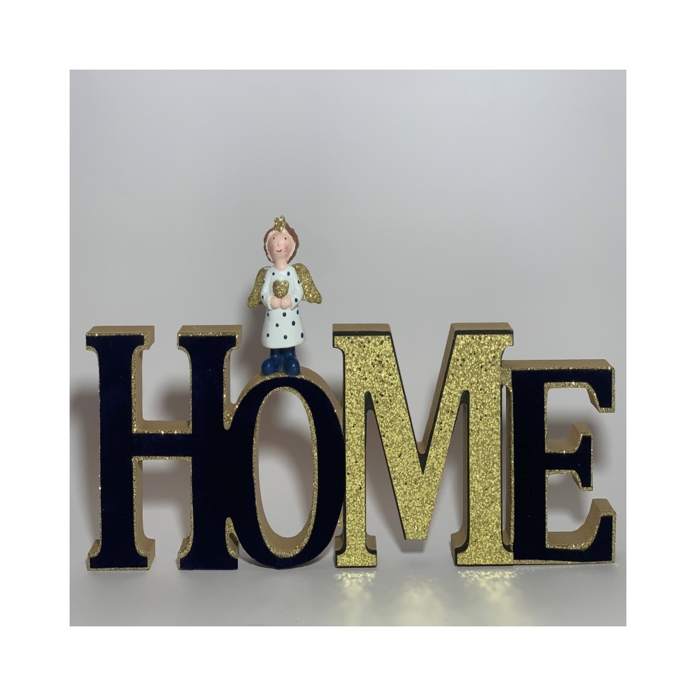 HOME sign with angel