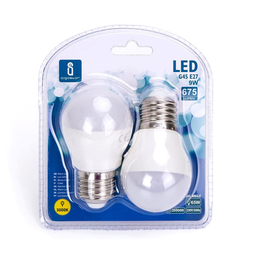 LED E27 9W 3000K / DOUBLE