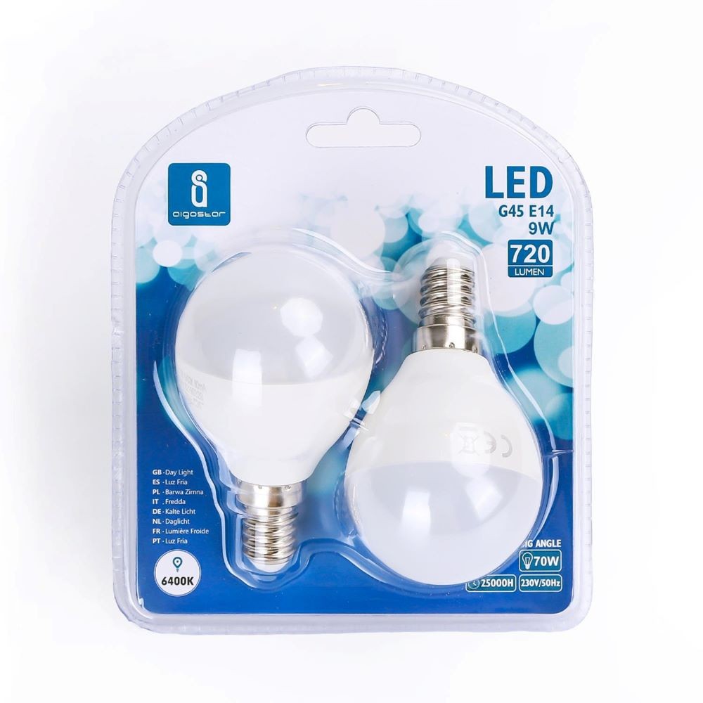 LED E14 9W 6400K/DOBLE