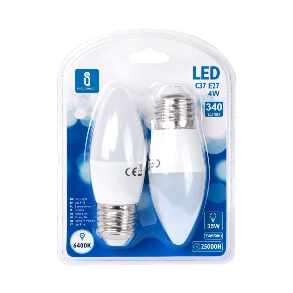 LED C37 4W 6400K/DOUBLE