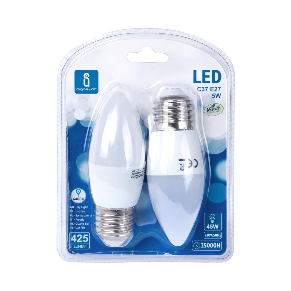 LED C37 5W 6400K/DOUBLE