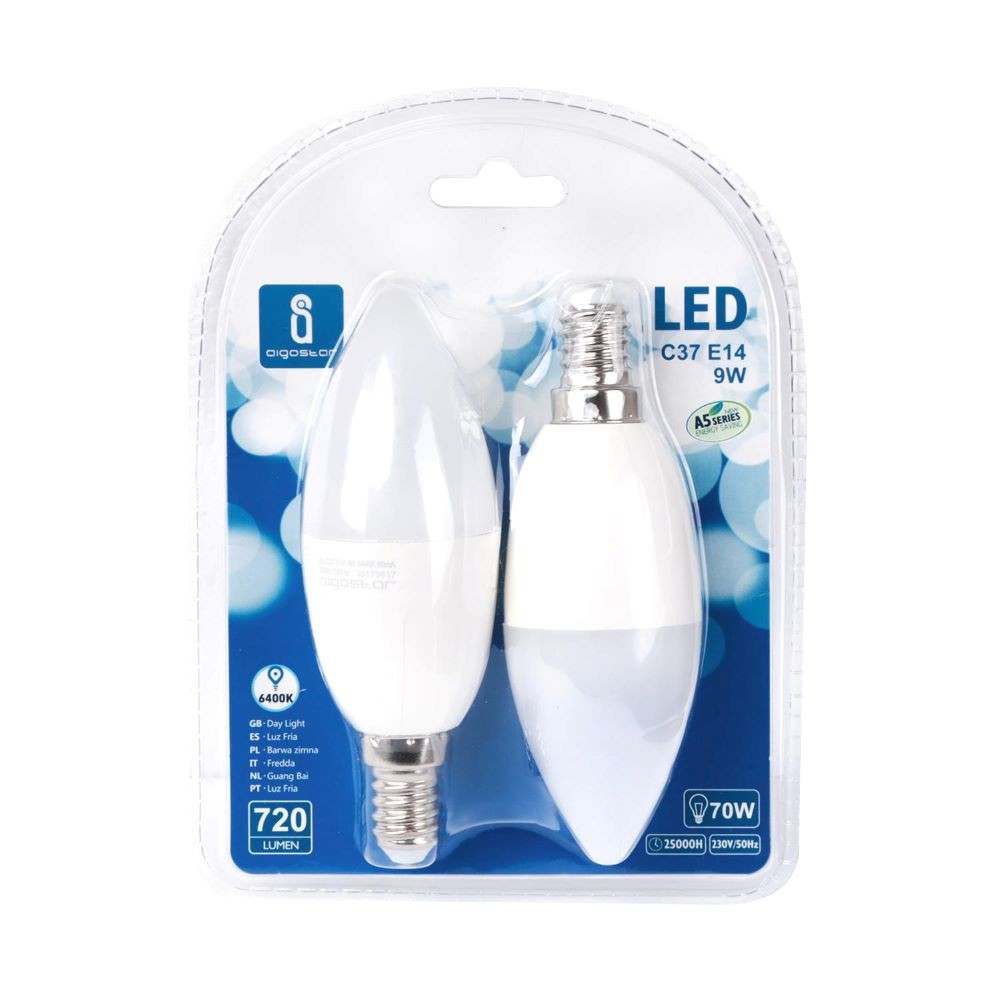 LED E14 9W 6400K/DOUBLE