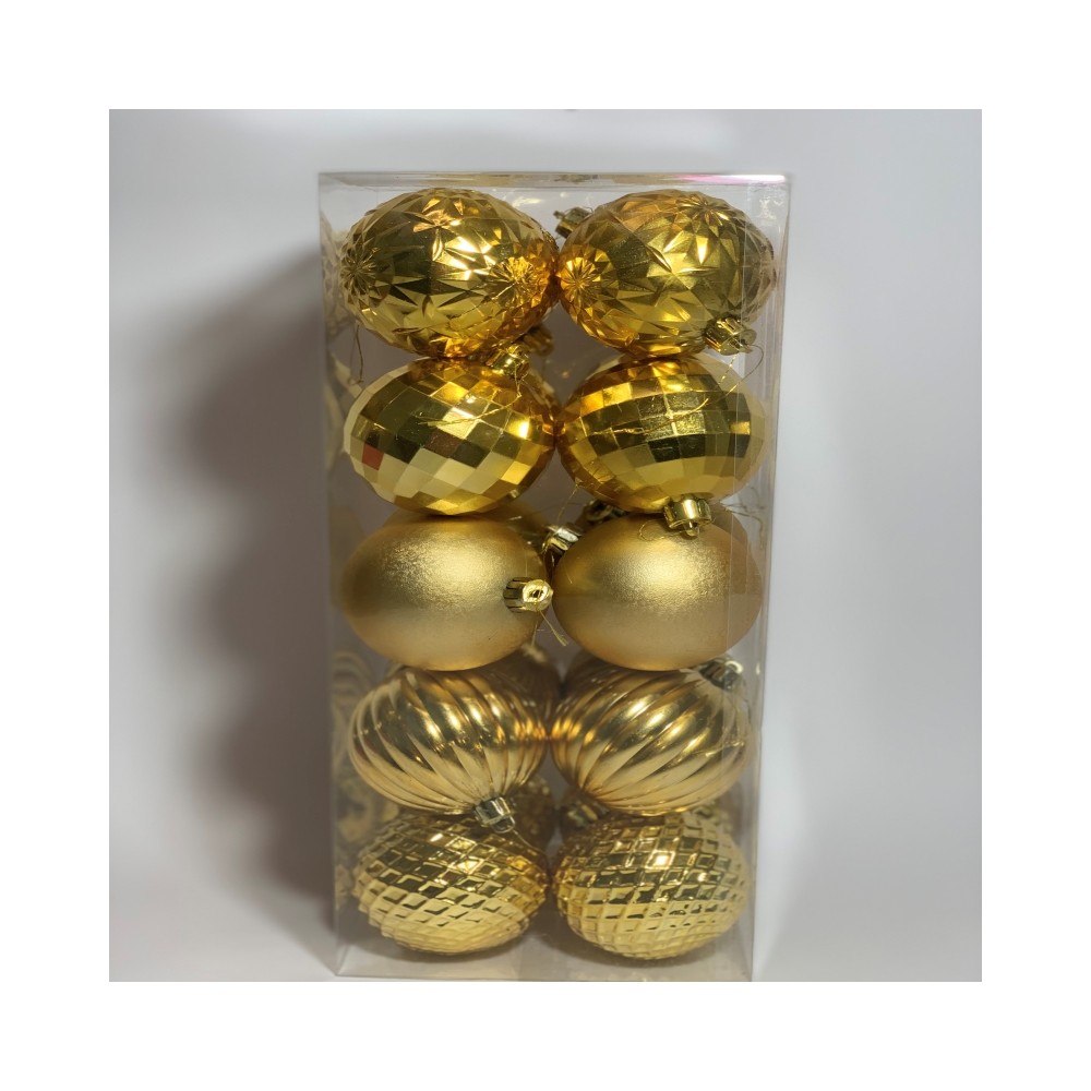 Set of 20 gold balls